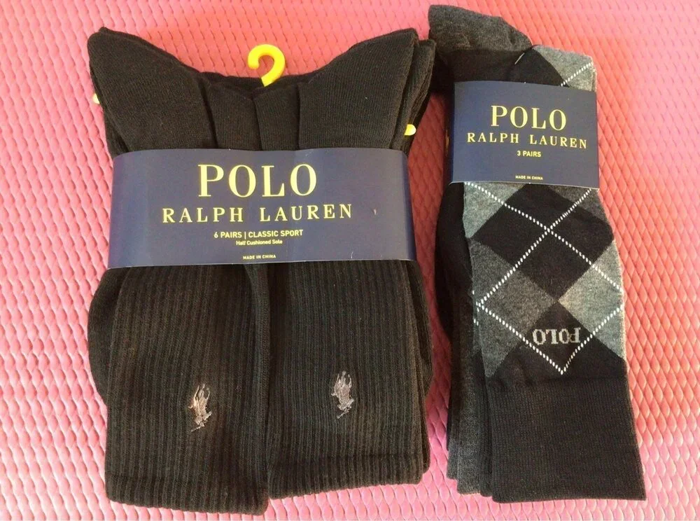 New❤️Polo Ralph Lauren Men's Classic Sport Crew Socks 6pairs & 3pairs Size10-13